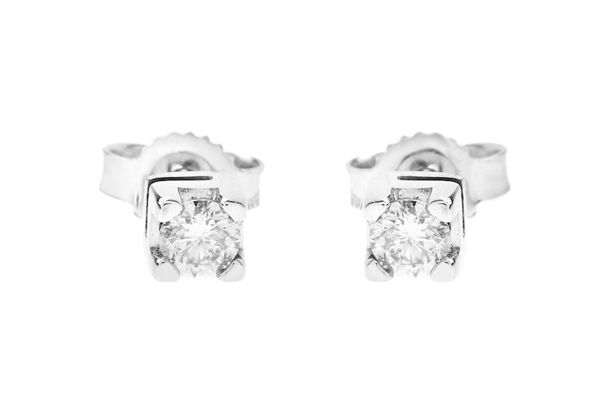 Earrings gold 750‰ with diamond Selezione Zanolli