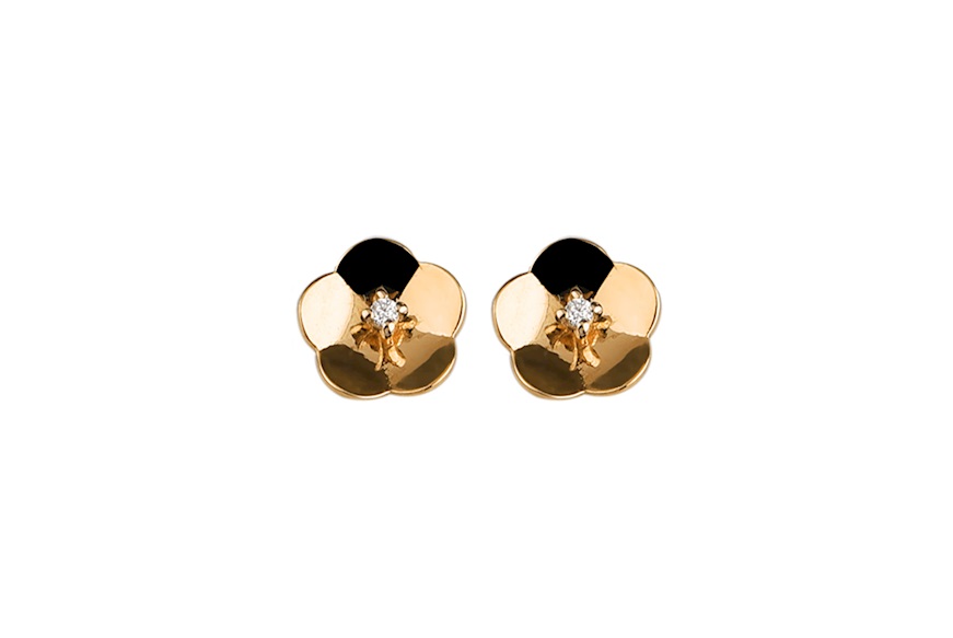 Earrings gold 750‰ with diamond Selezione Zanolli