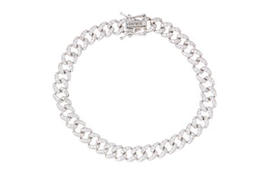 Bracciale argento grumette con zirconi bianchi Selezione Zanolli