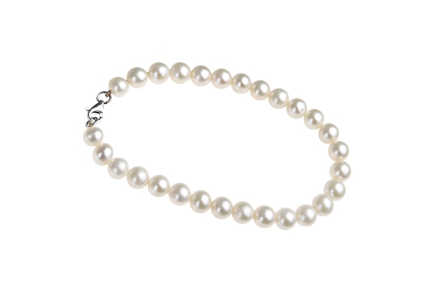 Bracciale oro 750‰ e perle bianche coltivate 24 mesi Selezione Zanolli