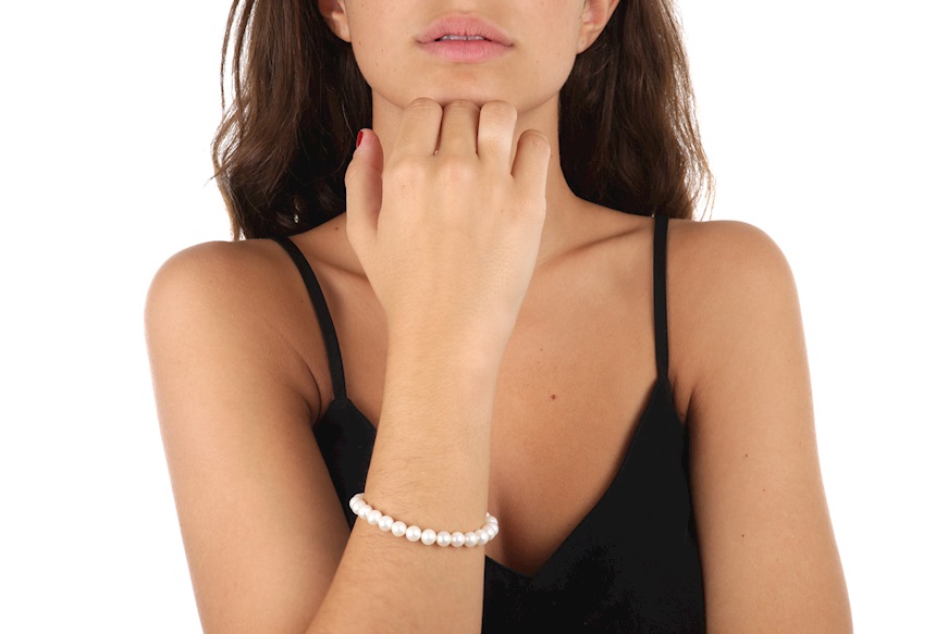 Bracelet gold 750‰ and white pearls grown 24 months Selezione Zanolli