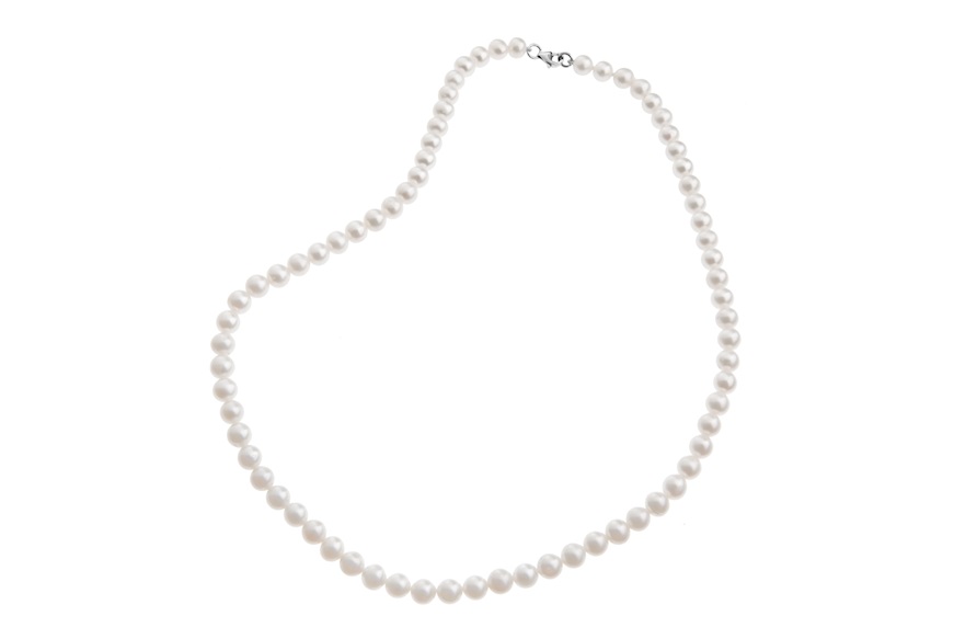 Collana oro 750‰ e perle bianche coltivate 24 mesi Selezione Zanolli