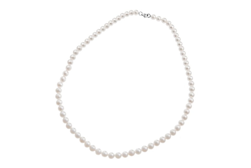 Collana oro 750‰ e perle bianche coltivate 24 mesi Selezione Zanolli
