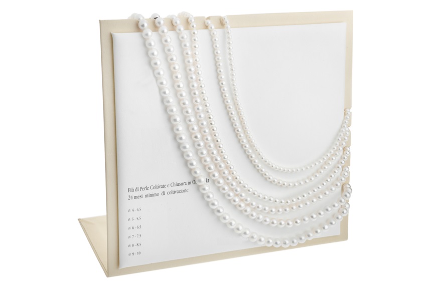 Collana oro 750‰ e perle bianche coltivate 24 mesi Selezione Zanolli