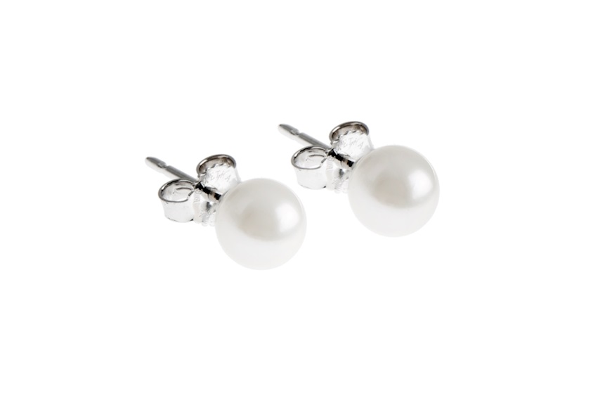 Earrings gold 750‰ and white pearls grown 24 months Selezione Zanolli