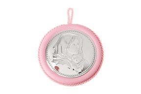 Capoculla carillon Madonna del Ferruzzi argento bilaminato rosa Selezione Zanolli