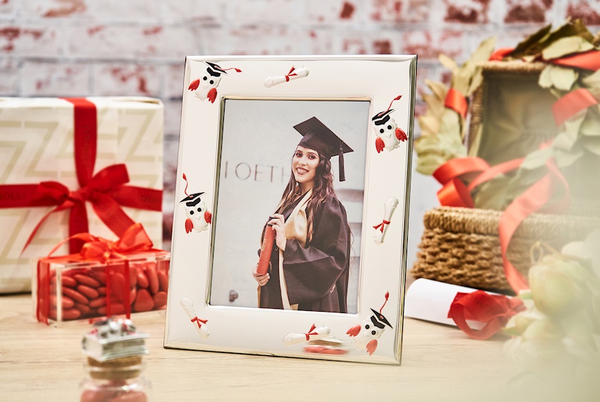Idea regalo Laurea Cornice Laurea argento pvd Gufetti Selezione Zanolli