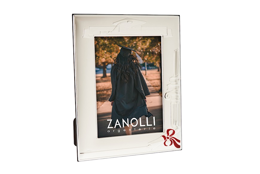 Idea regalo Laurea Cornice Laurea argento pvd Cappello Selezione Zanolli