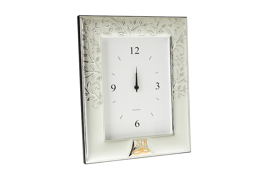 Alarm clock 50° anniversary bilaminated Silver Selezione Zanolli