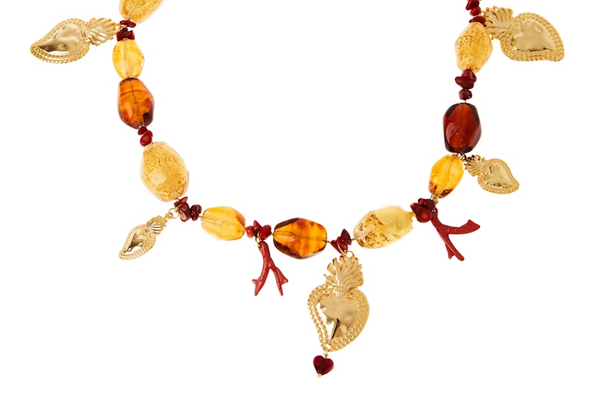 Collana Giulietta con sacro cuore Antica Murrina