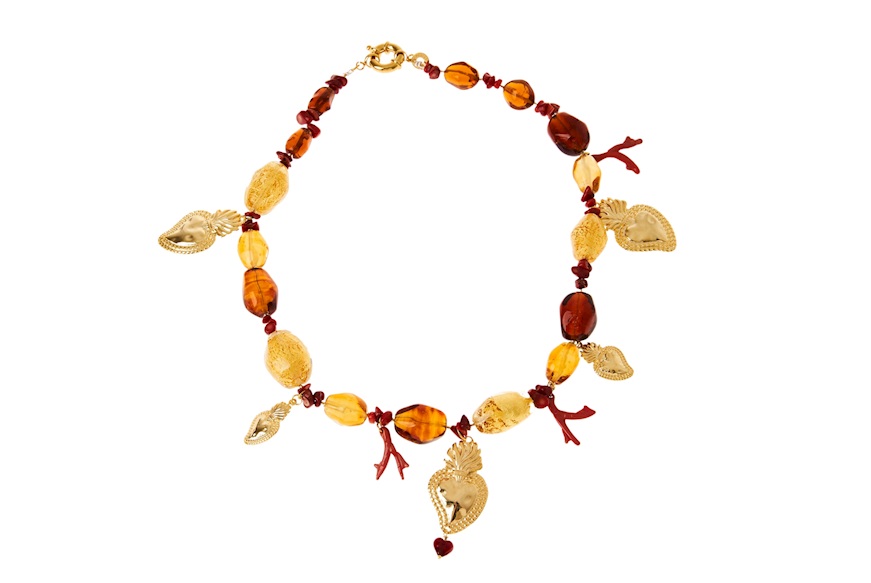 Collana Giulietta con sacro cuore Antica Murrina