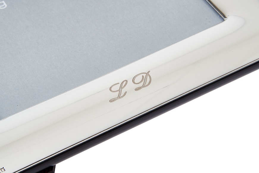 Picture Frame bilaminated Silver with glossy band Zanolli