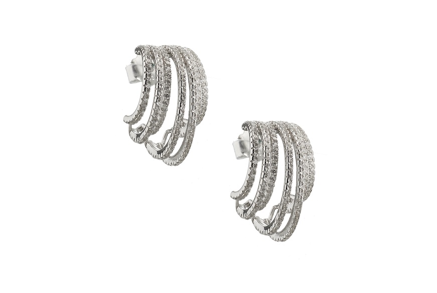 Earrings silver with zircons Sovrani