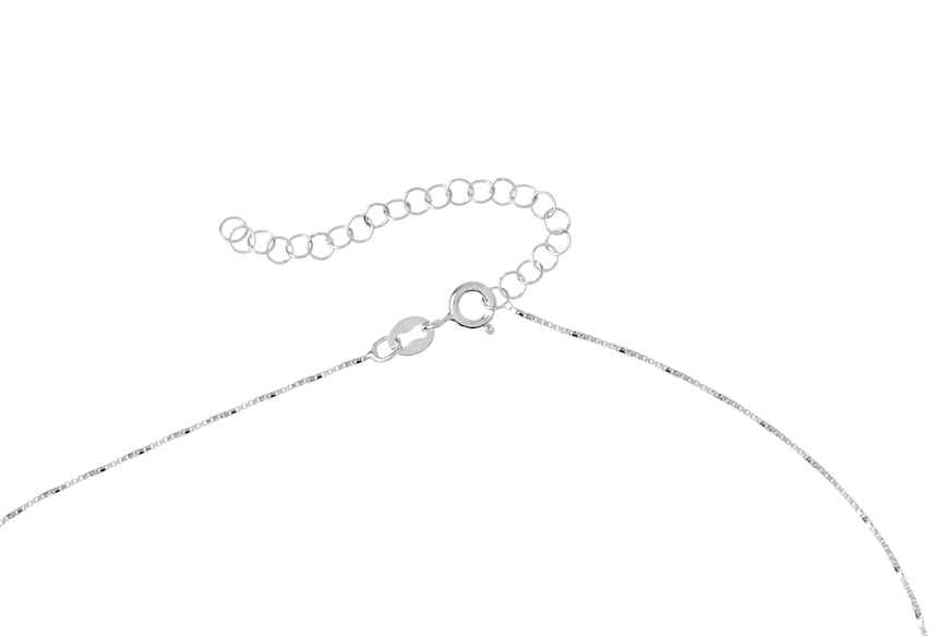 Necklace silver rosè with 3 colors zircons Sovrani