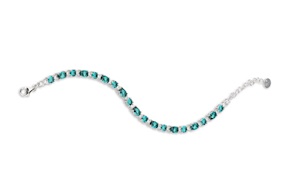 Bracelet silver with white and emerald zircons Sovrani