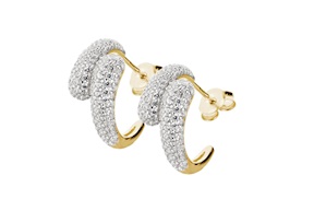 Orecchini argento dorato con cubic zirconia Sovrani
