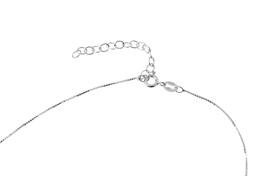Necklace silver with cross in zircons Sovrani