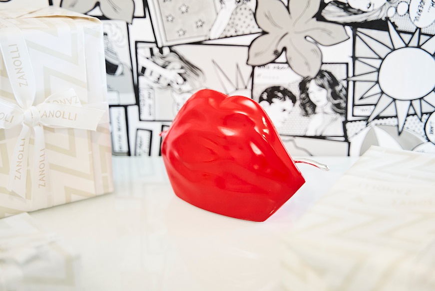 Scultura Bocca rossa e peperoncino rosso Selezione Zanolli