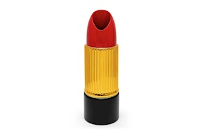 Lipstick vase Fiordilabbra gold and red Selezione Zanolli