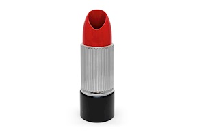Lipstick vase Fiordilabbra silver and red Selezione Zanolli
