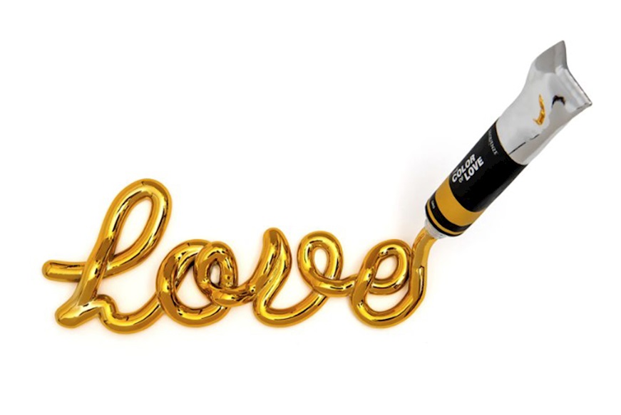 Scultura The color of love oro Selezione Zanolli
