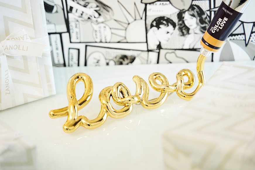 Scultura The color of love oro Selezione Zanolli