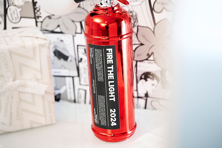 Lampada Fire the Light rosso Selezione Zanolli