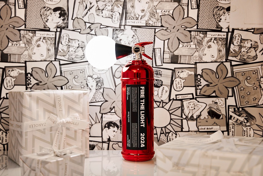Lampada Fire the Light rosso Selezione Zanolli