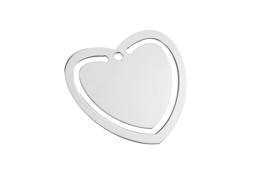 Segnalibro Cuore argento grande Selezione Zanolli