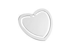 Bookmark Heart silver large Selezione Zanolli