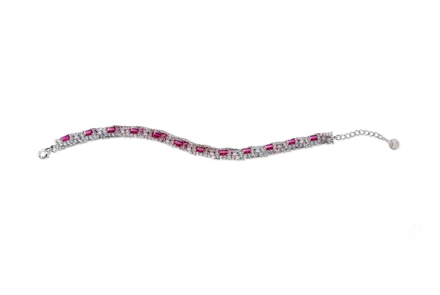 Bracciale Luce argento con cubic zirconia e zircone smeraldo Sovrani