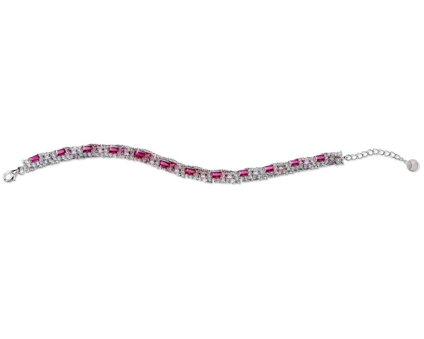 Bracciale Donna Argento 925 Con Zircone - Gioielli Regolabili Per Compleanno E Festa