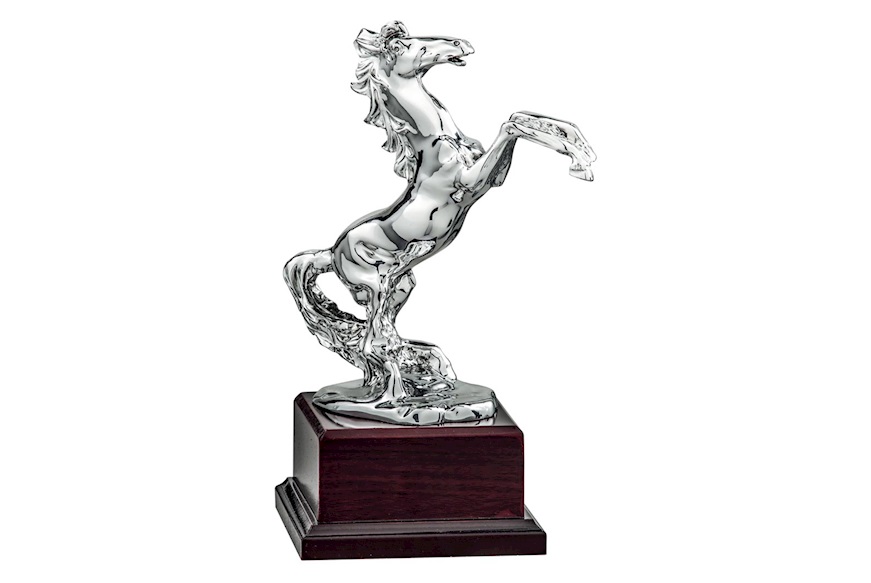 Trofeo Cavallo Rampante in resina con base in legno Selezione Zanolli