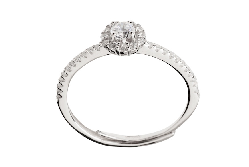 Ring silver with zircons Sovrani