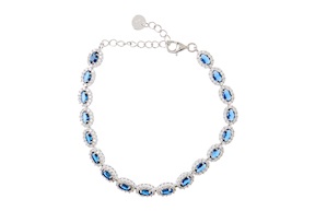 Bracelet silver with white and topaz zircons Sovrani