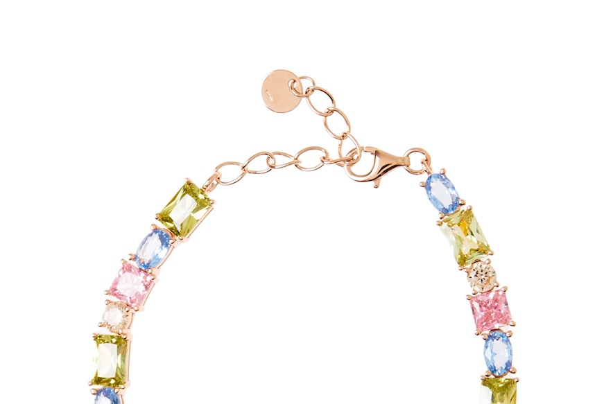 Bracelet silver rosè with multicolored zircons Sovrani
