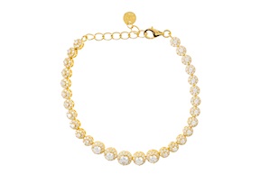 Bracciale argento con finitura oro e cubic zirconia Sovrani