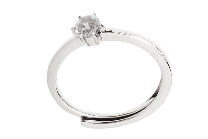 Ring silver with zircons Sovrani