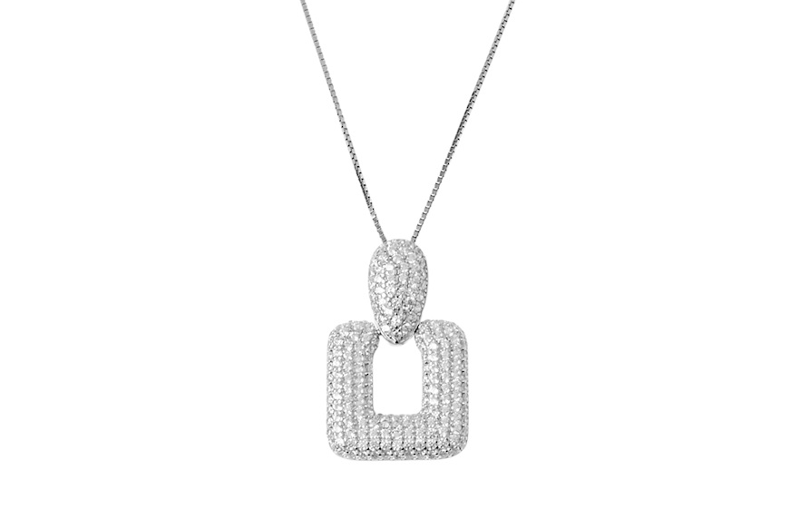 Collana argento con pendente in cubic zirconia Sovrani