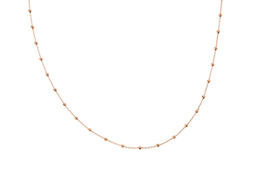 Necklace silver rosè with balls Selezione Zanolli