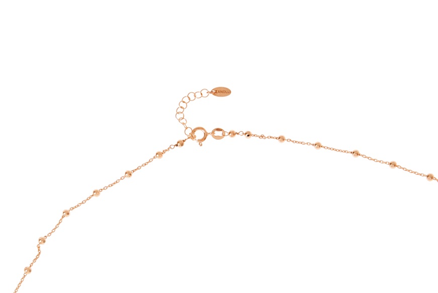 Necklace silver rosè with balls Selezione Zanolli