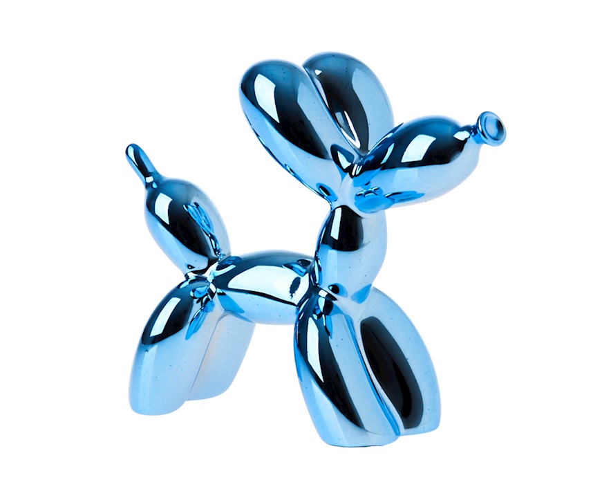 Figurina Cane palloncino grande azzurro Selezione Zanolli