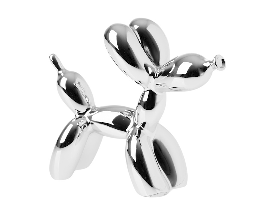 Figurina Cane palloncino max argento Selezione Zanolli
