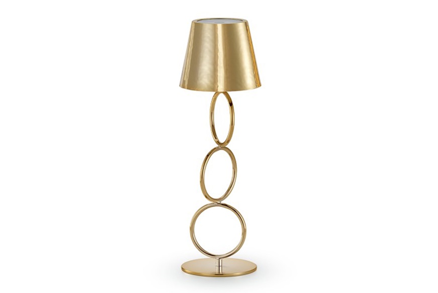 Lampada Mizar dorata con stelo ad anello Selezione Zanolli