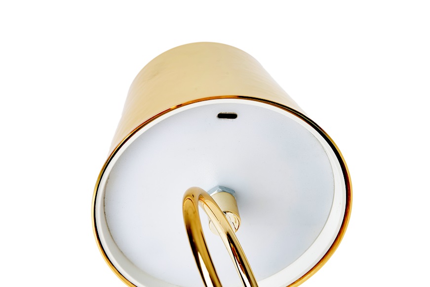 Lampada Mizar dorata con stelo ad anello Selezione Zanolli