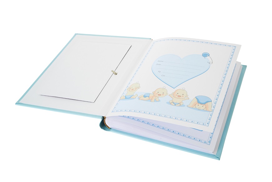 Album Scarpine argento pvd celeste con cornice Selezione Zanolli