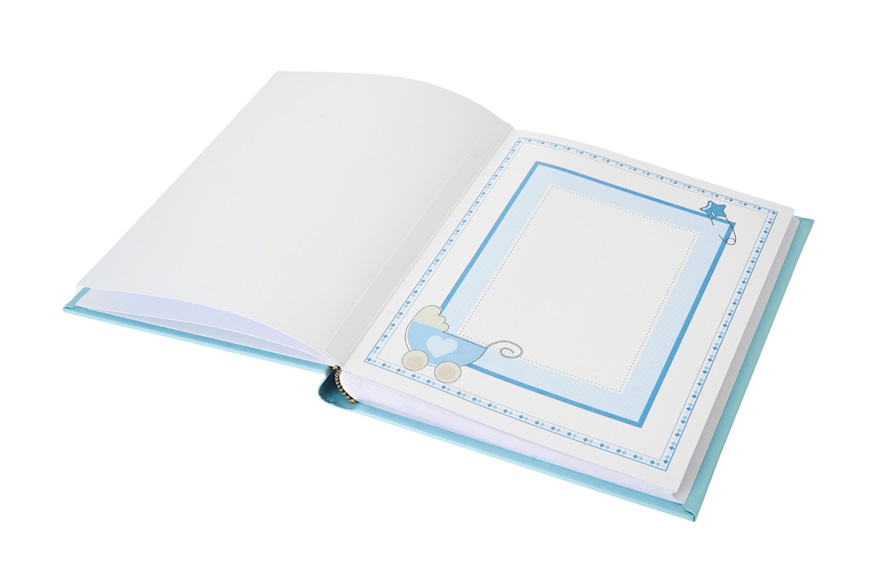 Album Scarpine argento pvd celeste con cornice Selezione Zanolli