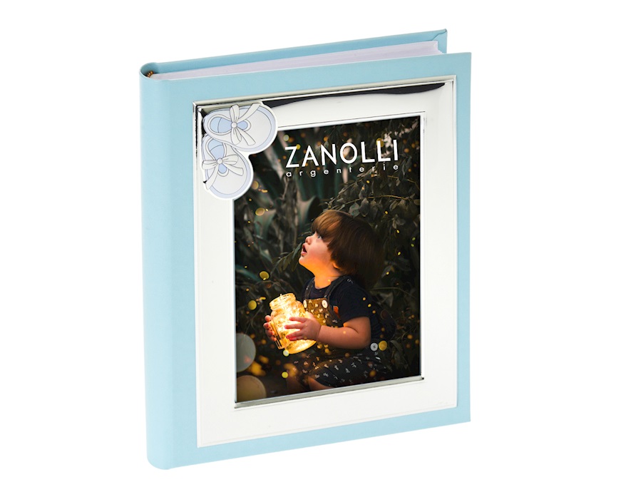 Album Scarpine celeste con cornice Selezione Zanolli