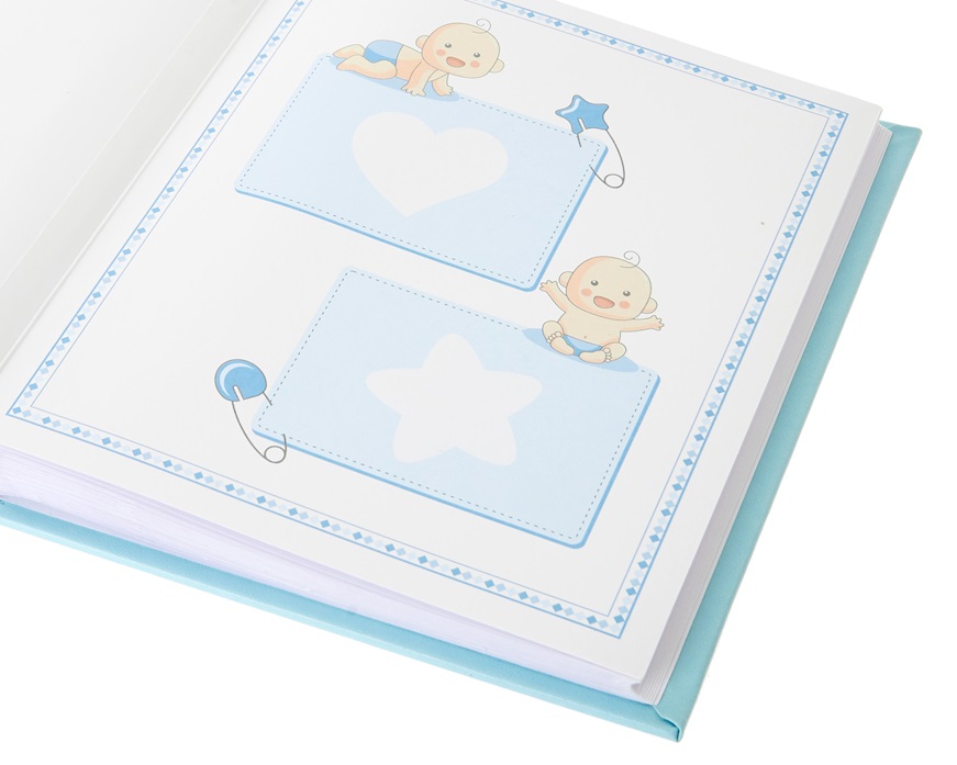 Album Scarpine celeste con cornice Selezione Zanolli