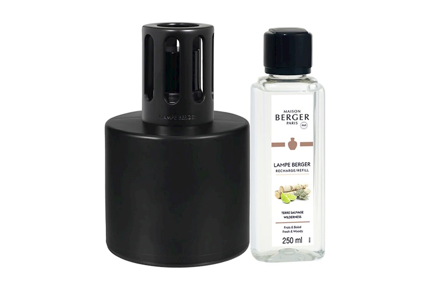 Cofanetto lampada catalitica Illusion Noire con profumo 250 ml Terre Sauvage Maison Berger Paris